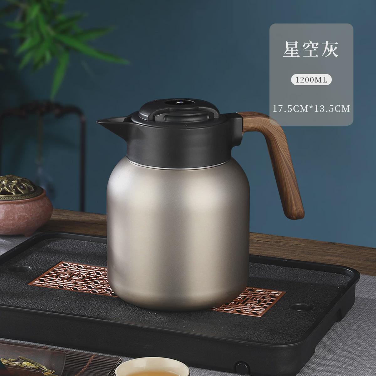 316不锈钢智能保温显焖茶壶大容量茶水分离家用真空闷泡茶壶批发