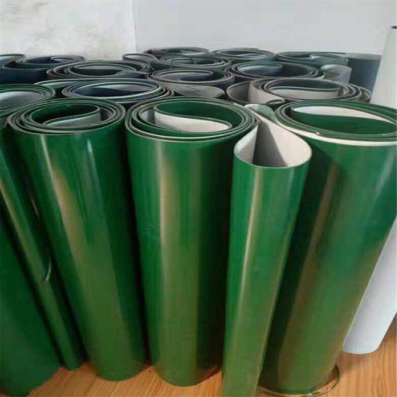 绿色挡板裙边输送带PVC传动带爬坡耐磨提升机皮带供应商