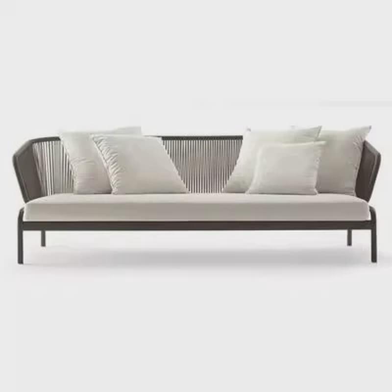 户外沙发庭院民宿简约别墅藤编家具休闲花园防水防晒藤椅茶几组合