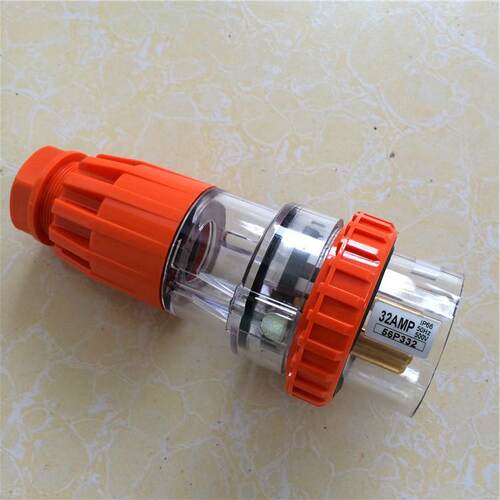 头澳标工业防水电源插头3芯4芯5芯10a32a50a耦合连接器公户外母头