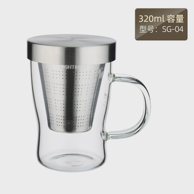 明尊sg-01玻璃茶壶飘逸杯水杯内胆过滤玻璃茶杯办公室单人不锈钢