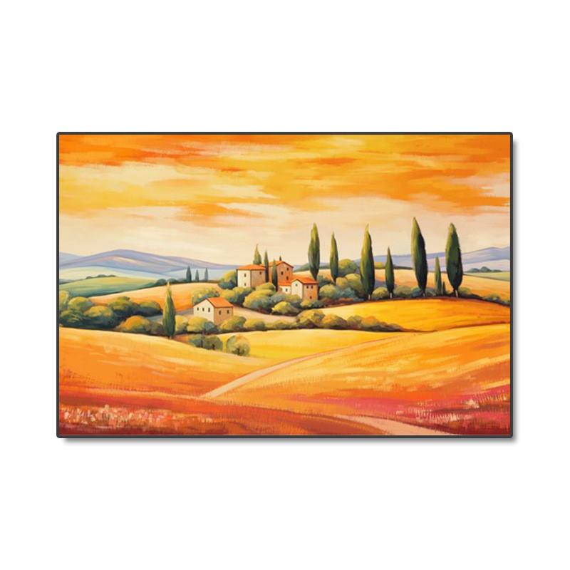 工厂热销风景喷绘手绘半画夕阳装饰画卧室客厅玄关晶瓷画批发