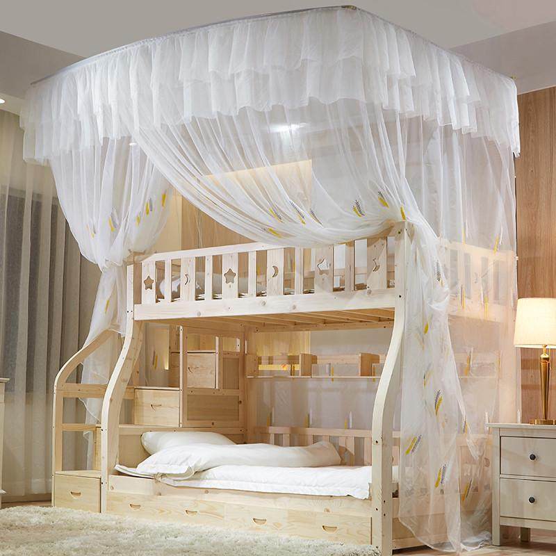 86m0子母床蚊帐上下铺双层床u型学生钢管支架伸缩儿童母子高低床