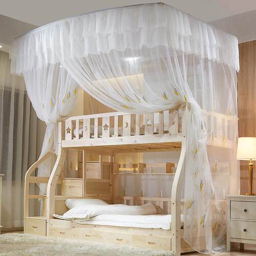 86m0子母床蚊帐上下铺双层床u型学生钢管支架伸缩儿童母子高低床