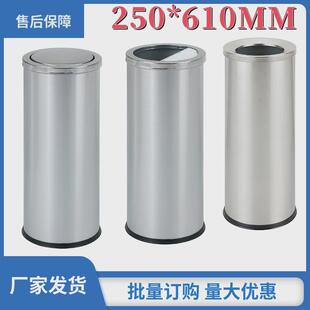 圆形摇盖不锈钢垃圾桶广场写字楼翻盖桶商用商场楼道果皮桶港式 桶
