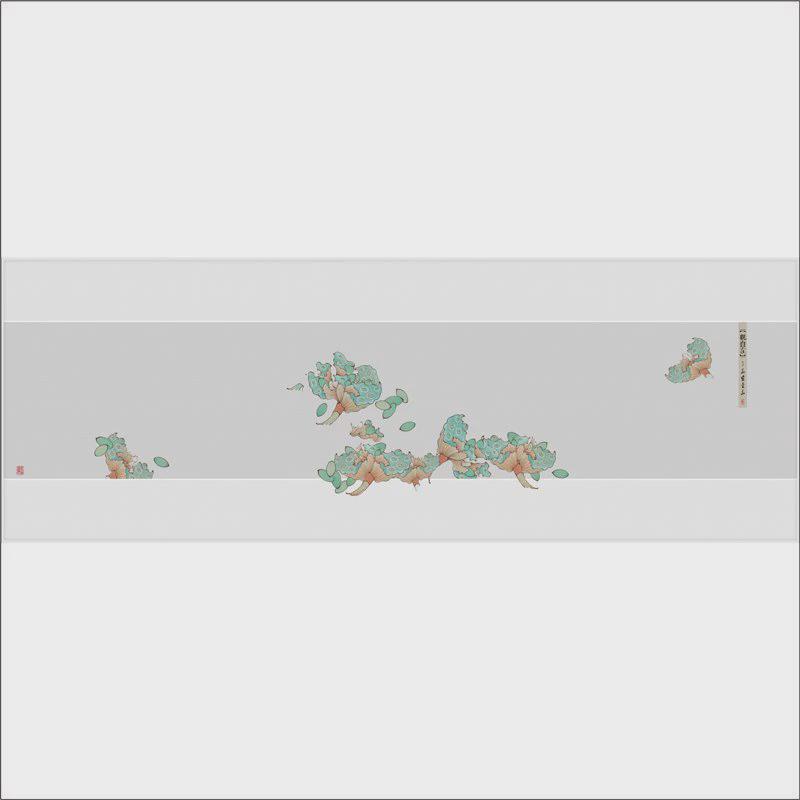 好运莲莲新中式淡雅茶室客厅玄关中国风挂画清新禅意装饰画