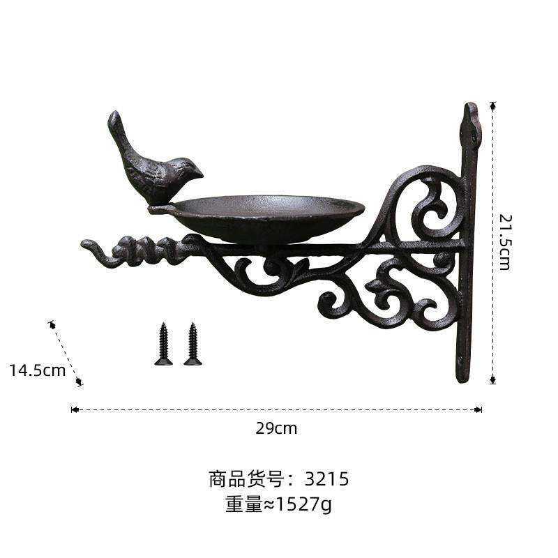 庭院复古铸铁工艺品铁艺小鸟古典装饰风格吊蓝壁挂杂货怀旧壁挂