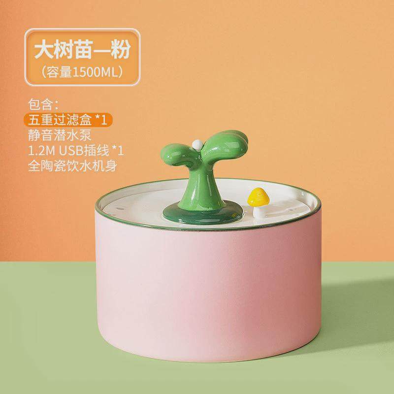 猫咪电动陶瓷狗狗流动自动饮水器饮水机喝水循环喂水宠物用品水碗