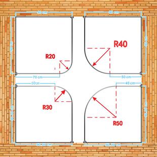 一体成形浴帘杆弧形浴室不锈钢免打孔水晶板白色浴帘套装