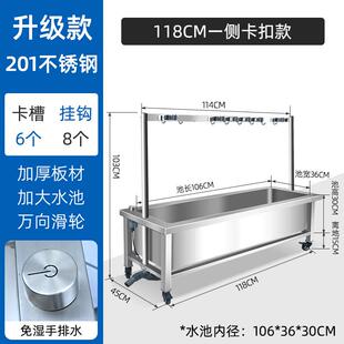 不锈钢拖把池可移动沥水架落地式置物架家用阳台卫生间拖布墩布池