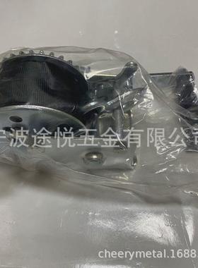 厂家供应800LBS拖车绞盘手摇绞车带6米黑色织带游艇手动绞盘