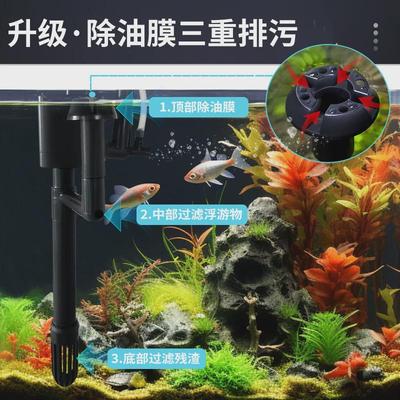 循环过滤鱼缸客厅小型生态造景家用桌面迷你玻璃缸装饰新款水族箱