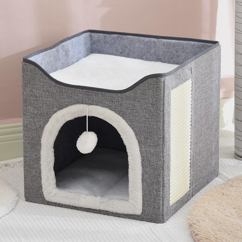 热销折叠双层猫窝四季通用简约新款热卖宠物猫咪用品折叠布艺