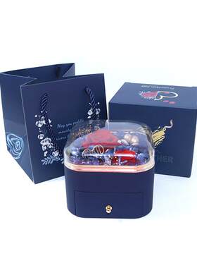 摩天轮心形礼盒情人节礼物送礼包装盒生日礼物永生鲜花礼品盒浪漫