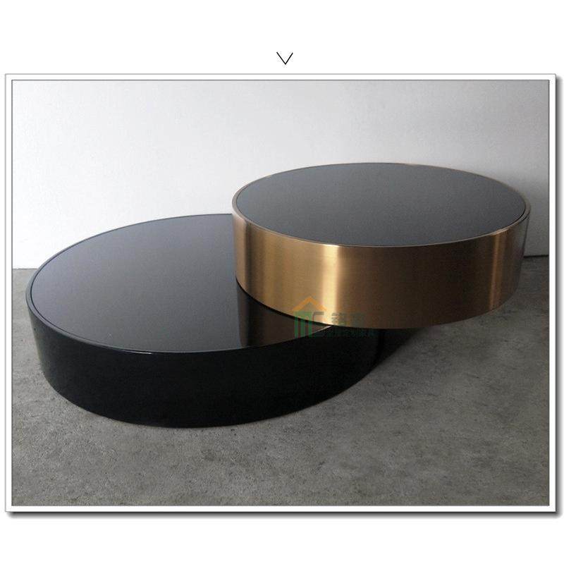 客厅家用金属圆茶几现代简约样板间家具小户型网红烤漆双层茶几桌,住宅家具,茶几,淘宝优惠券,粉丝福利购,淘宝优惠卷