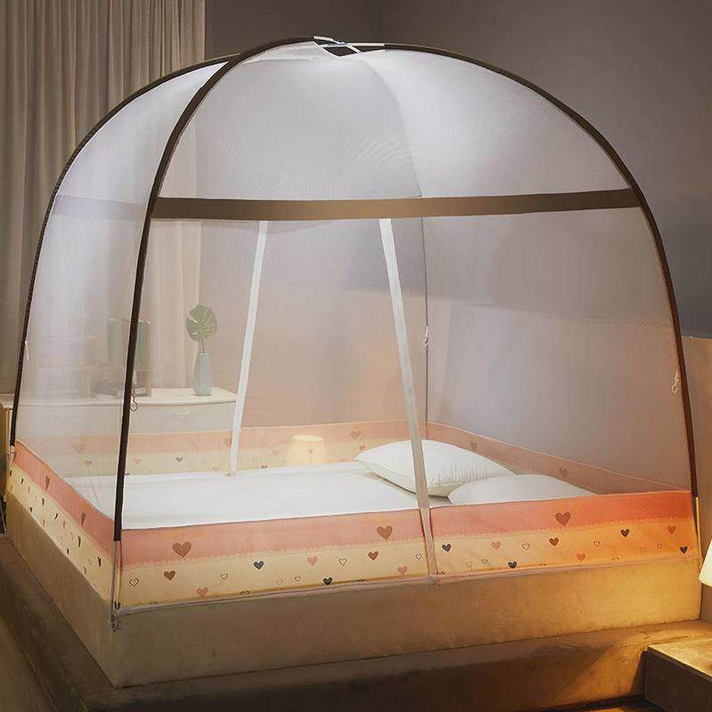 蒙古包蚊帐夏家用卧室新款免安装可折叠可拆洗1.8m床1.5m宿舍蚊帐