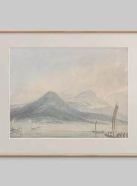 法式小众艺术客厅装饰画欧式卧室餐厅挂画北欧风景画民宿暖色风格