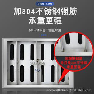 颂余304不锈钢盖板雨水篦子排排水地沟盖下水道水带框井盖