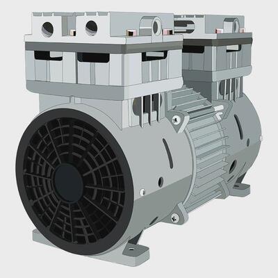 厂家直供宝乾机电750系列低噪音空气压缩机无油小型活塞真空泵