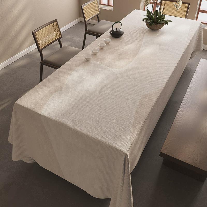 现代简约会议室长方形高档办公室桌布会议桌长桌布酒店高级感台布