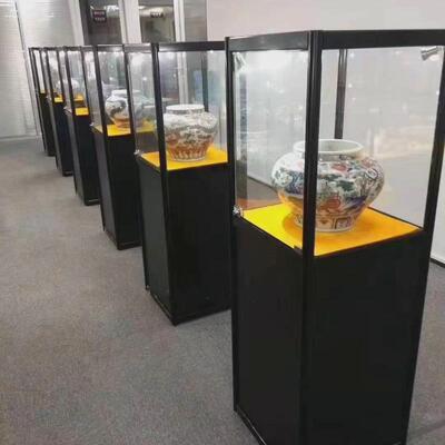 定制展示柜钛合金玻璃柜样品展柜博古架产品展示架会展礼品展架