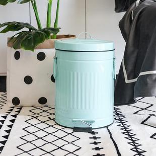 8升带盖缓时尚 降创意家用客厅卧室厨房卫生间脚踏垃圾桶 圆筒欧式