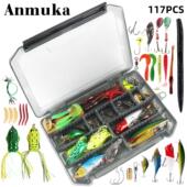 117件钓鱼小配件防水套装 硬饵路亚转矶钓海钓环曲柄钩