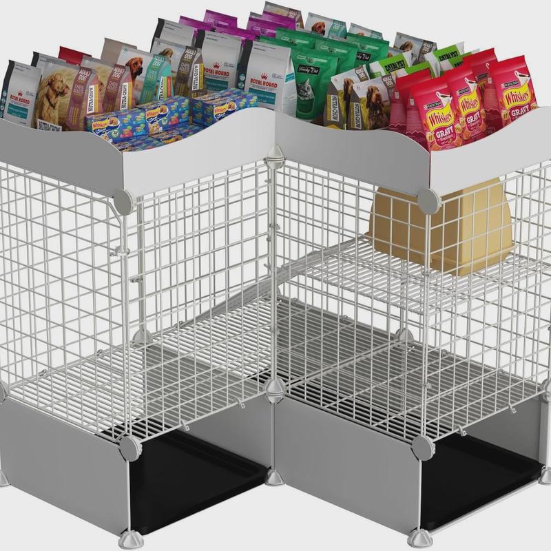 带猫笼兔笼狗笼别墅2层小动物笼新款厕所家用