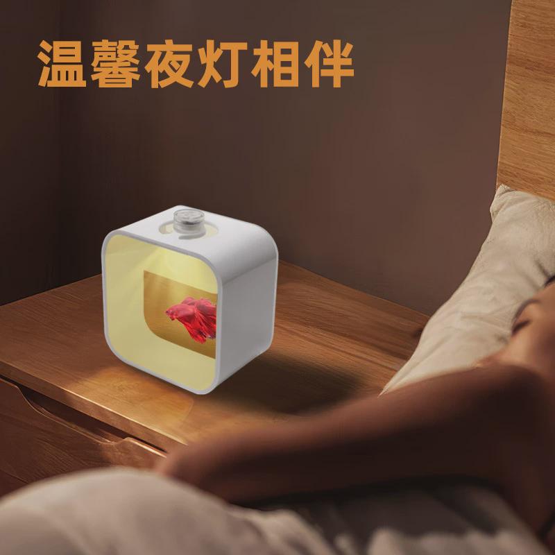 热销方形圆角泰国斗鱼缸桌面生态缸微景观办公迷你展示缸观赏鱼创