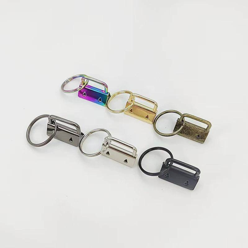 货源72个25mm尾diy6色各12个夹带钥匙圈金属织带夹子刺绣吊夹