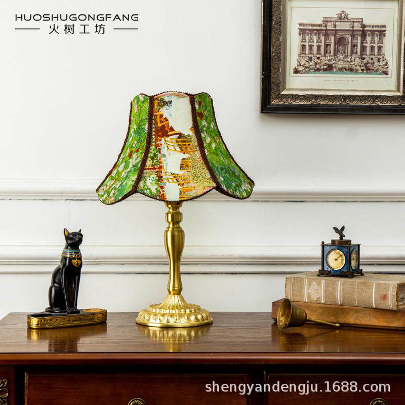 新款床头灯轻奢台灯床头灯结婚房装饰全铜定制卧室酒店氛围灯