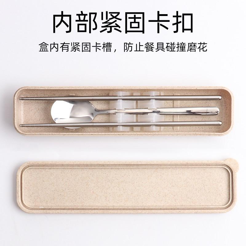 现货dm@空盒大号餐具收纳盒餐具盒子便携式外带学生筷子盒筷子勺