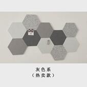 毛毡板六边形自粘照片墙贴装 饰软木板幼儿园展示墙留言公告栏ins