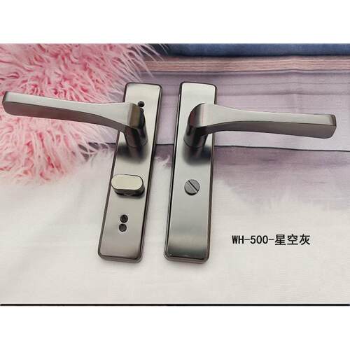 华静音不锈钢卫生间门锁无钥匙室内卧室洗手间铝合金厕所把手微锁