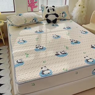 ri0t2023新款乳胶凉席床笠款三件套可水135x200冰丝可定制定做