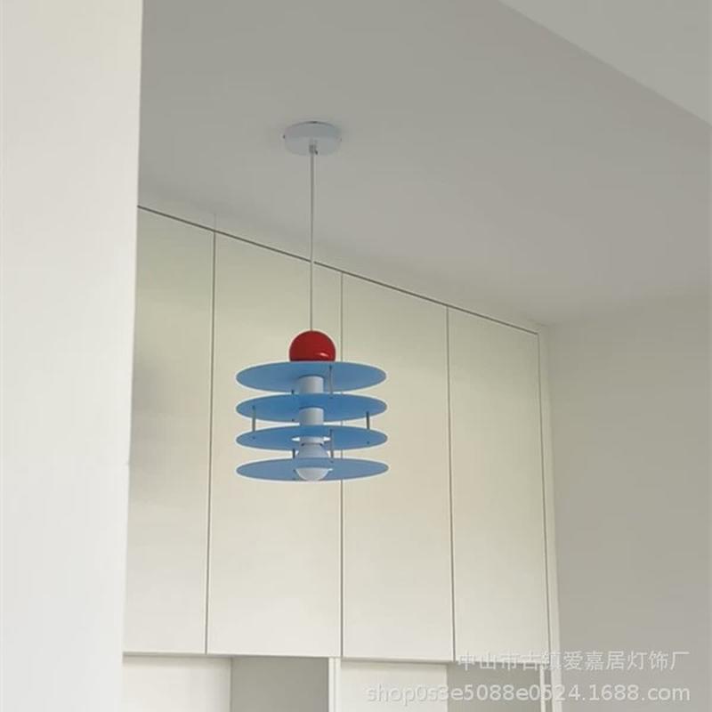 韩风撞色多巴胺亚克力卧室床头吊灯儿童房可爱吧台小户型装饰灯