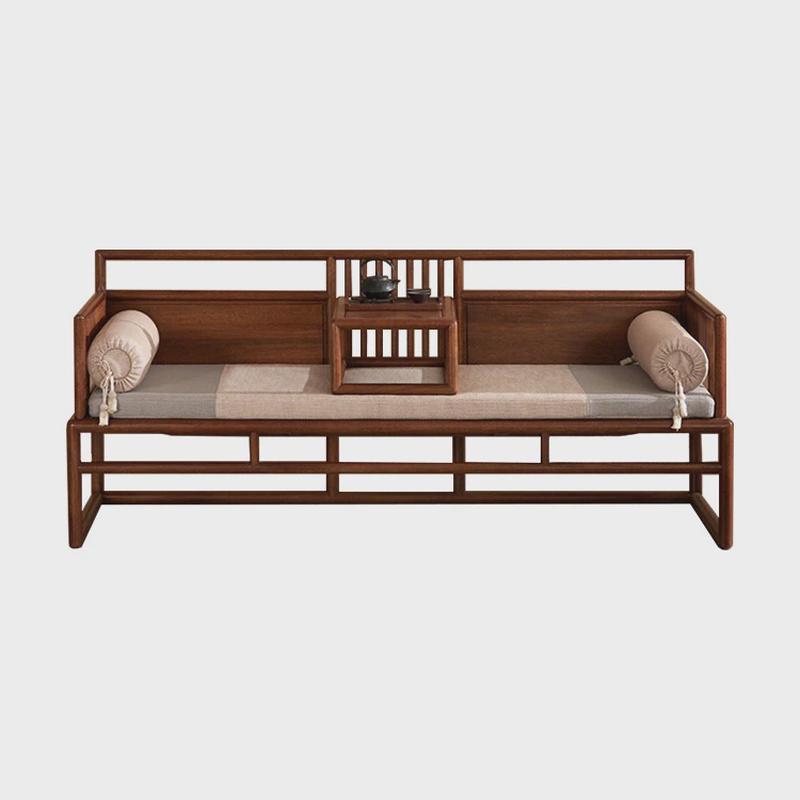 新中式老榆木床罗汉床禅意沙发组合现代简约家具榻贵妃客厅床榻