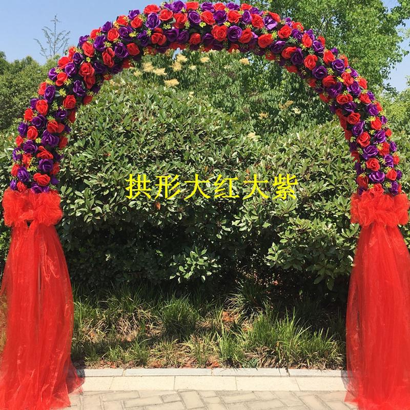 花架花门绢花拱门开业彩门结婚门口拱门装饰婚庆婚礼布置铁艺道具
