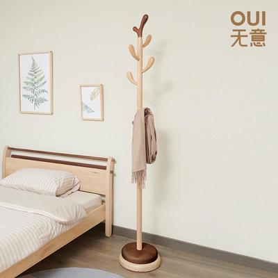 5V实木衣帽架简约现代转角创意家用衣服架子衣架落地卧室儿童挂衣