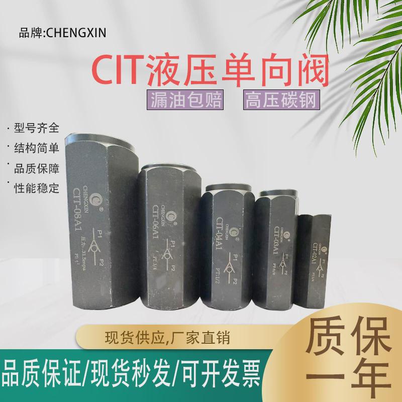 液压单向阀管式CIT-02/03/04/06/8/10油压高压直通阀止回阀逆止阀