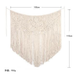 家居背景装 新款 饰壁挂手工编织树叶挂毯北欧波西米亚壁毯跨境货源