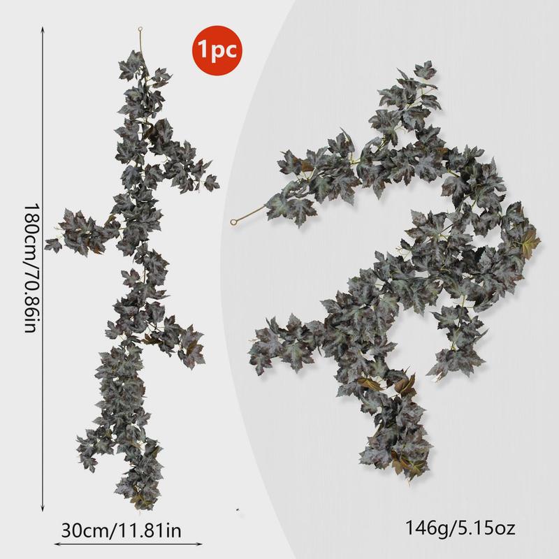 仿真藤条装饰万圣节秋季挂饰绢布枫叶藤条枫叶家居壁挂圣诞1.8米