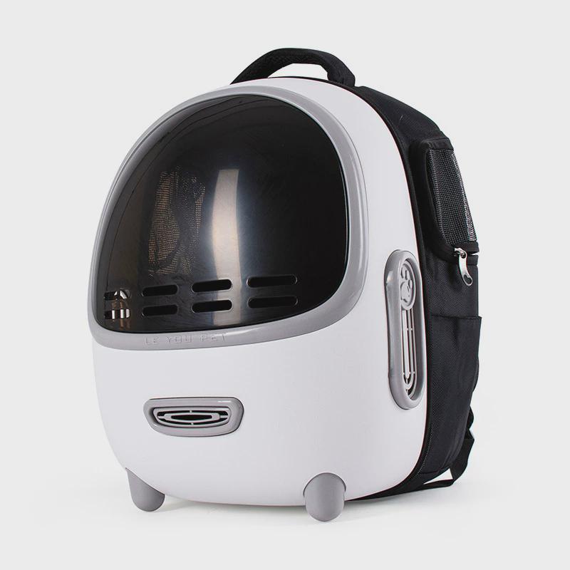 宠物外出包便携茶色面板透气猫咪猫包太空舱双肩宠物包大容量猫包
