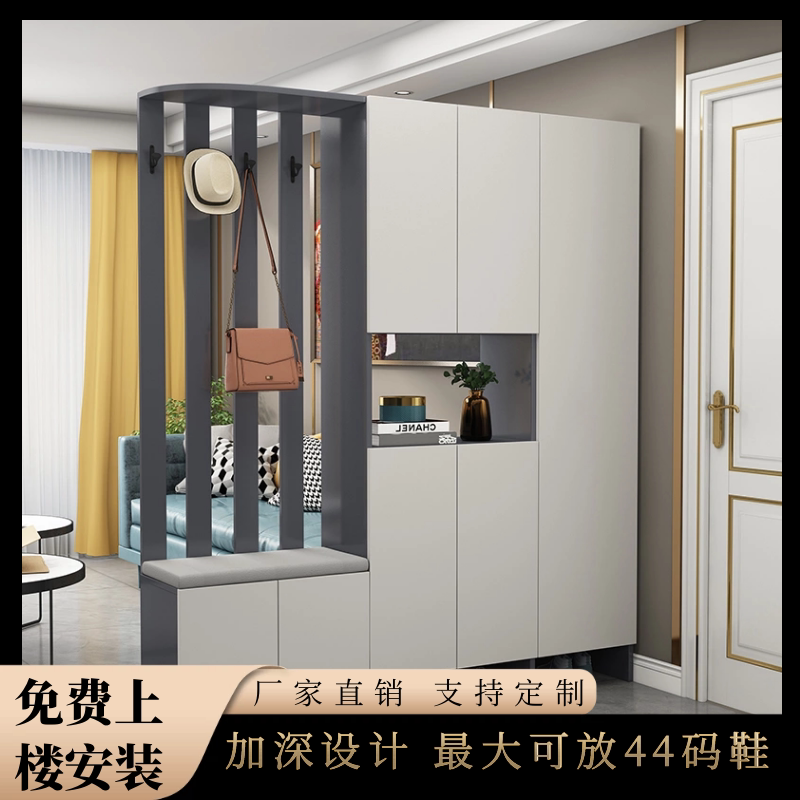 新疆包邮入户鞋柜玄关柜一体靠墙屏风隔断柜现代简约大容量客厅轻