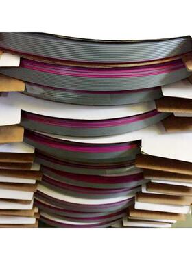 2651红边灰线7股0.1铜丝1.27间距265128awg排线fc扁平排线10-64p