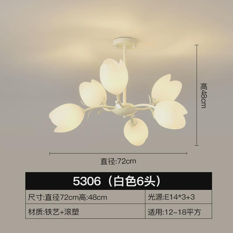法式吊灯客厅餐厅灯奶油风温馨卧室灯轻奢房间浪漫主兰花朵灯饰