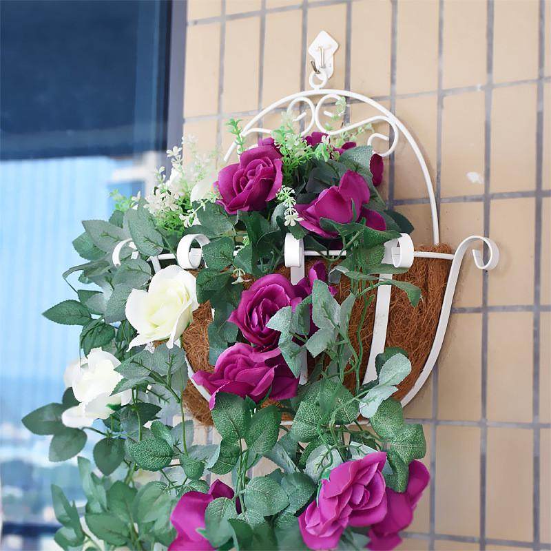 半壁椰棕吊篮挂式花盆卧室阳台墙面花架创意家居装饰花篮铁艺悬挂,鲜花速递/花卉仿真/绿植园艺,花盆,淘宝优惠券,粉丝福利购,淘宝优惠卷