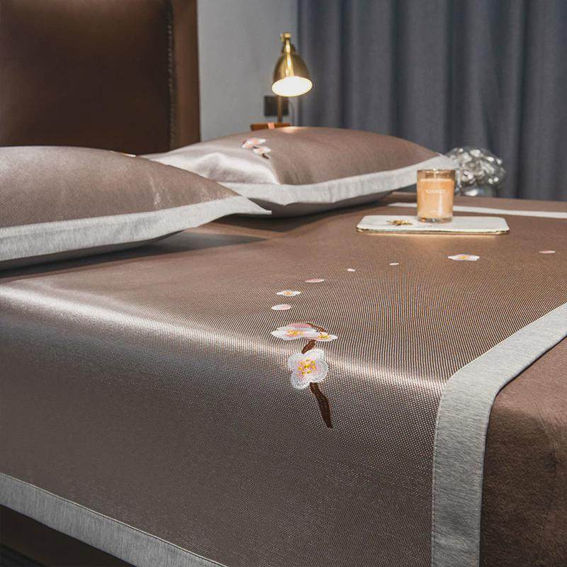 轻奢冰藤凉席冰丝床席床笠三件套可折叠裸睡防滑软席空调席,床上用品,凉席/草席/麻席,淘宝优惠券,粉丝福利购,淘宝优惠卷