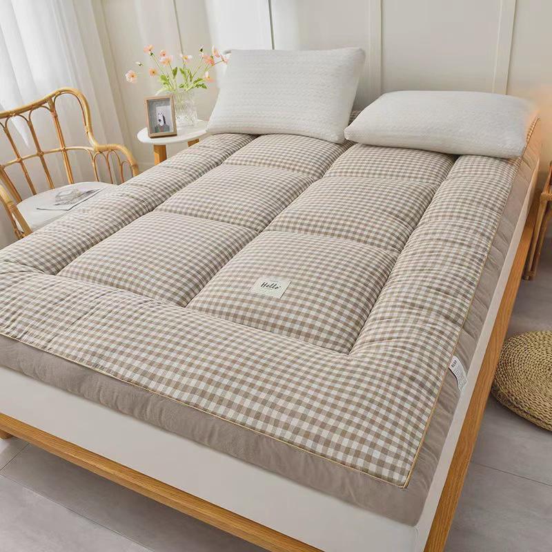 四季款色织羽丝绒床垫加厚榻榻米软垫可折叠家用褥子垫被宿舍垫子