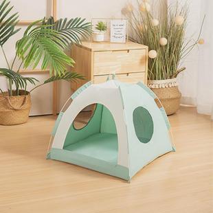 可折叠 通用免安装 猫咪帐篷四叶草猫窝小清新创意夏季 宠物用品四季